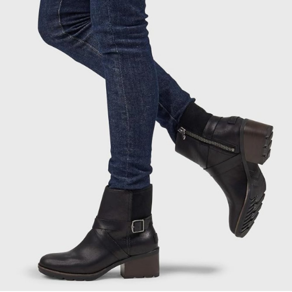 Sorel Cate Waterproof Leather Booties